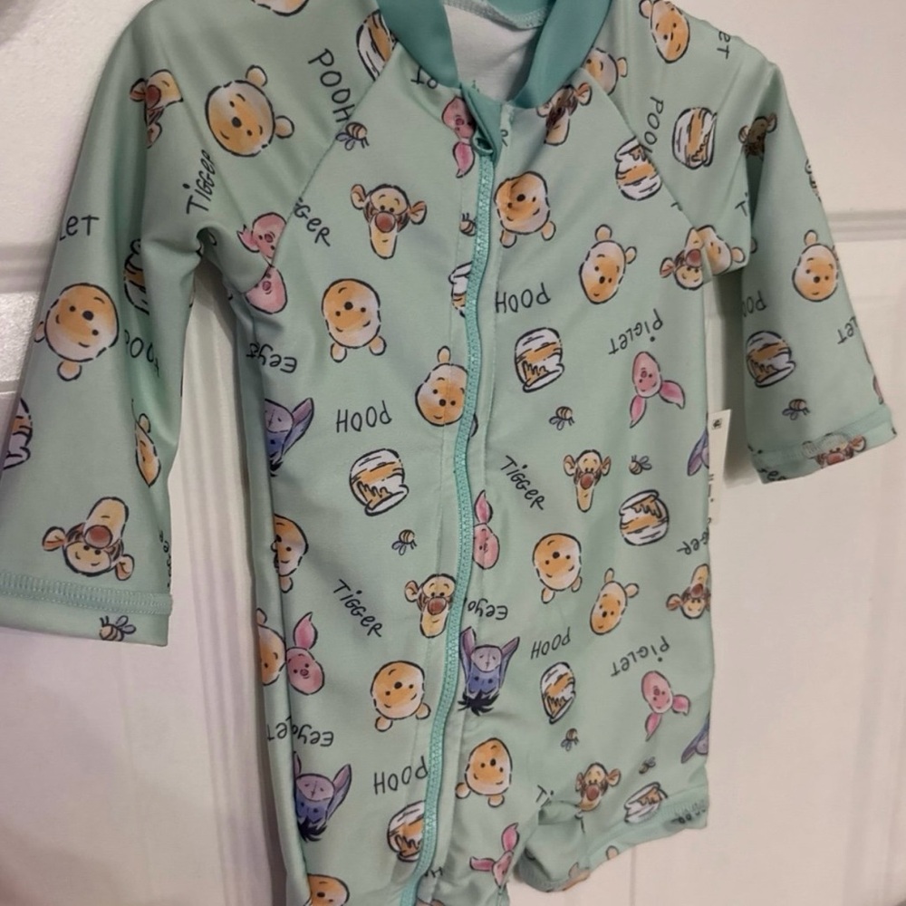Disney Green Baby swimsuit with Character Print